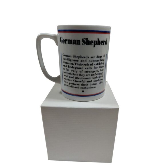 Vintage German Shepherd Coffee Mug By R Maystead Portrait Design With Box 3.75" - Picture 2 of 5